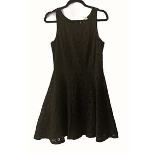 EUC BB Dakota Renley Lace Fit and Flare Mini Cocktail Dress Black Size 10